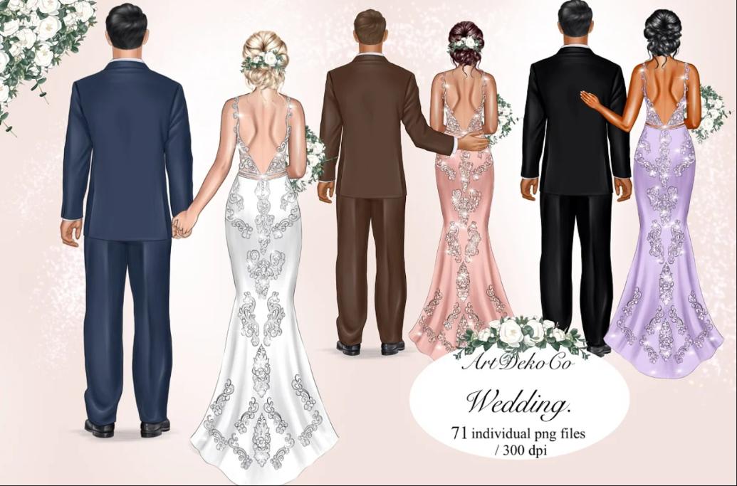 Creative Wedding Day Clipart