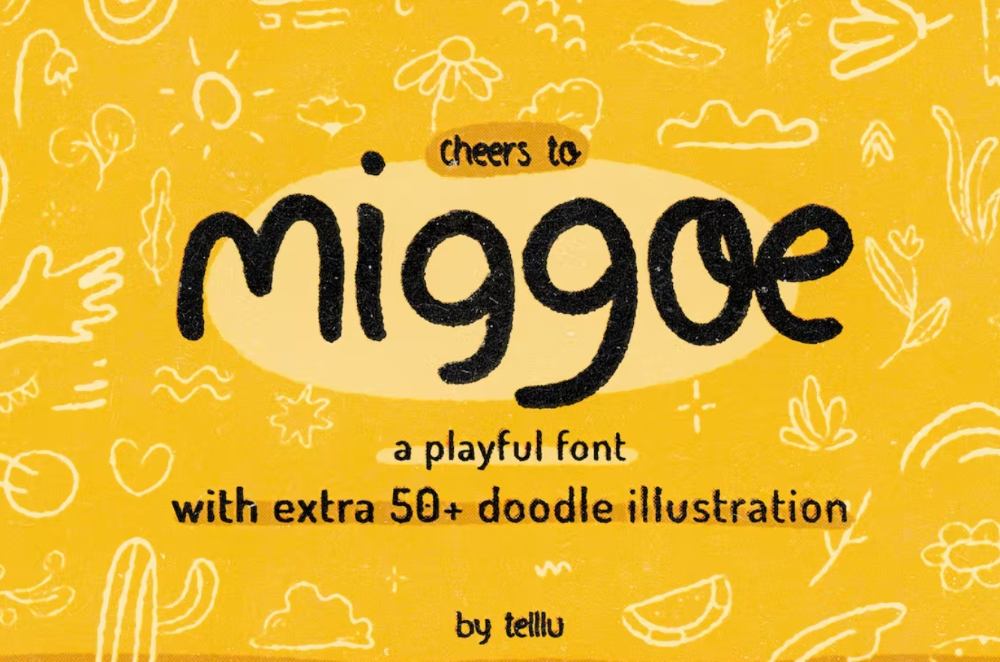 Cute Display Fonts and Illustrations