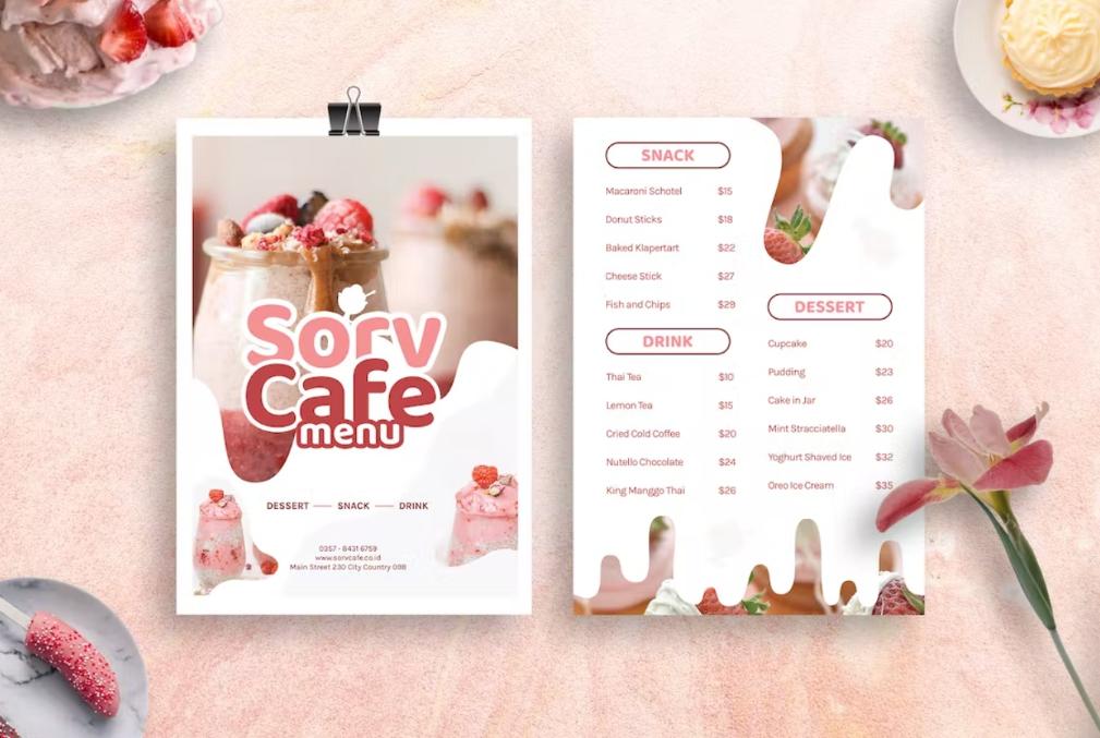 Editable Cafe Menu Design