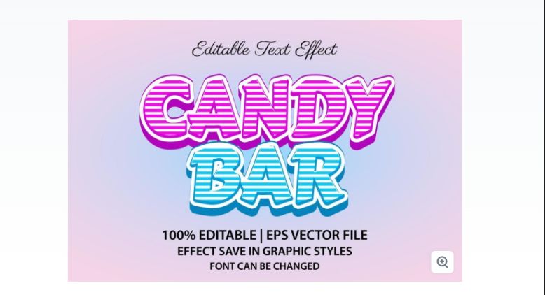 Editable Text Effect Vector
