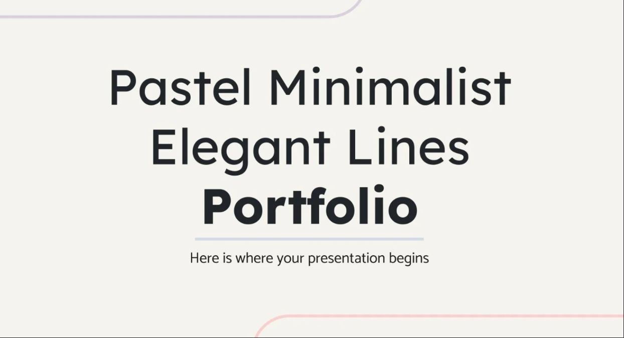 Elegant Portfolio Presentation Slides