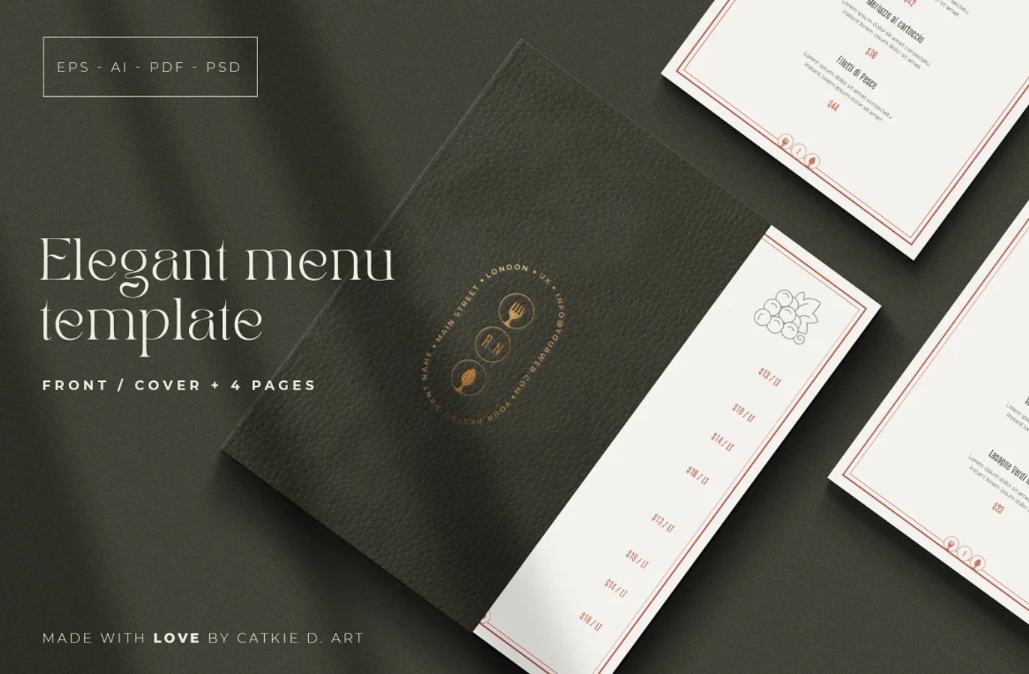 Elegant Restaurant Menu Design