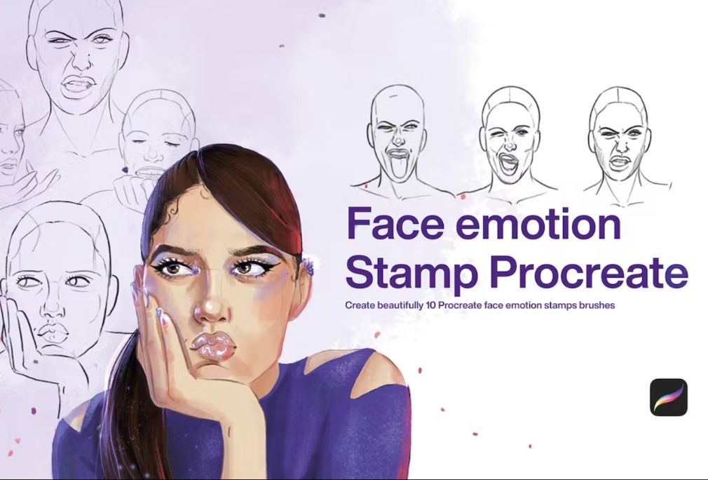 Face Emotions Stamp Procreate