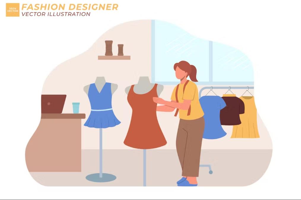 Fashion Designer Vector Illustrations