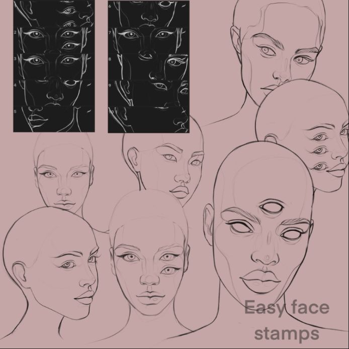 Free Easy Face Stamp Procreate
