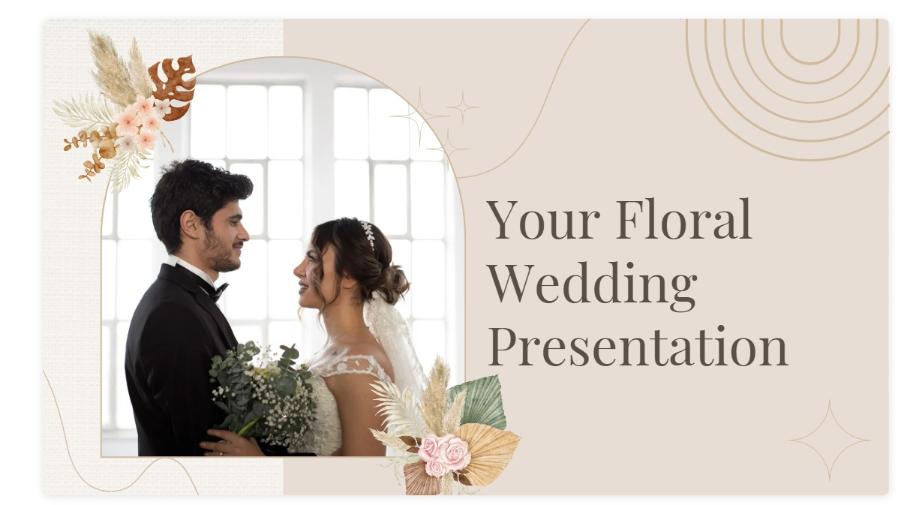 Free Floral Wedding Presentation Slides