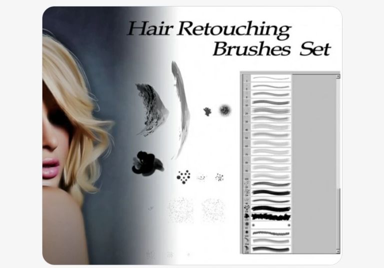 Free Hair Retouching Brush Designs