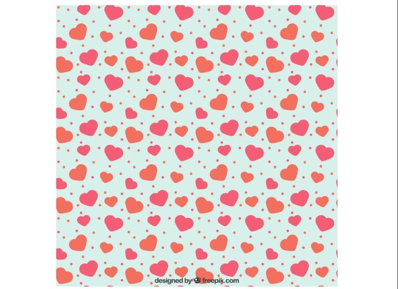 Free Hearts and Dots Pattern