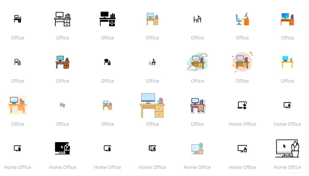 Free Home Office Icons Set