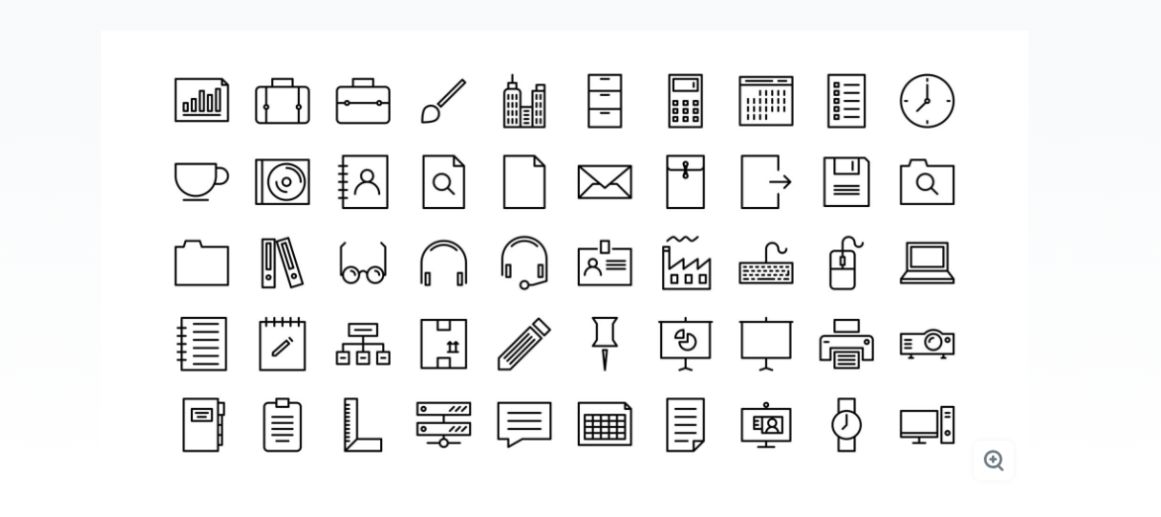 Free Line Office Icons
