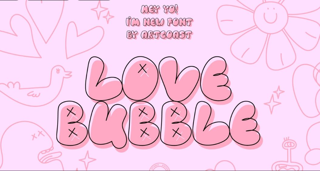 Free Love Bubble Font