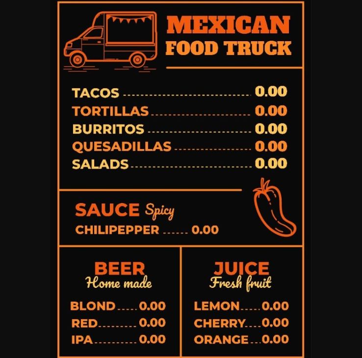Free Mexican Food Truck Poster