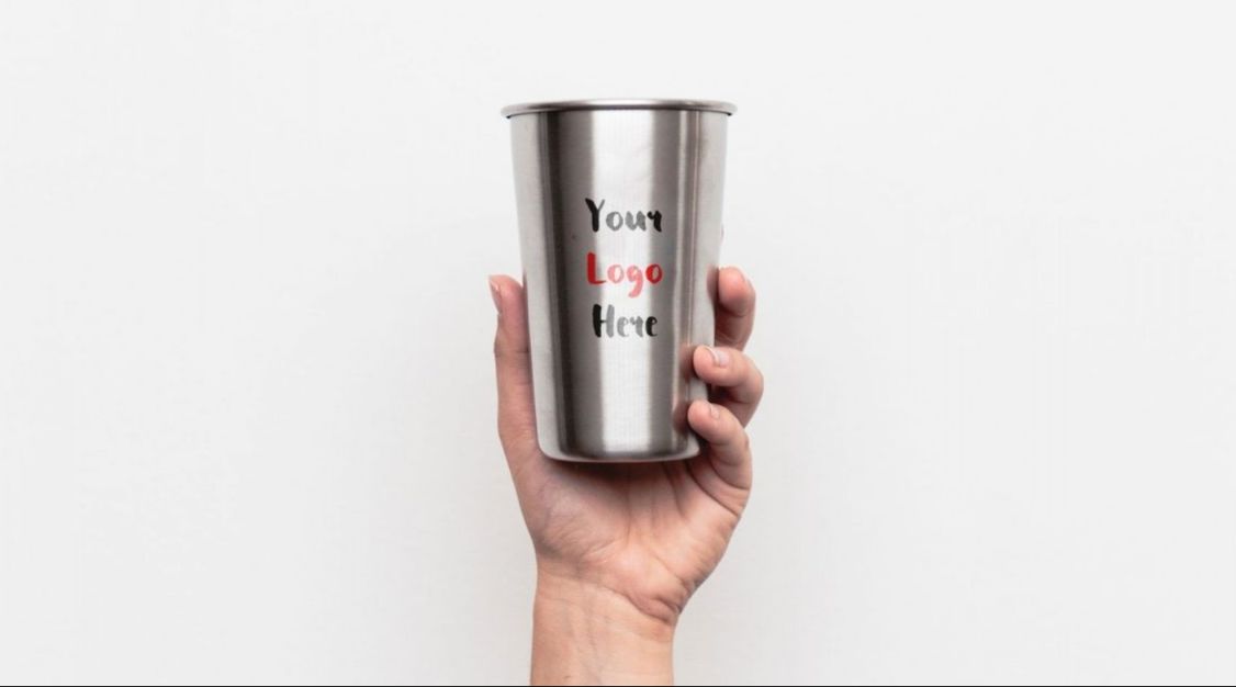 Free Stainless Steel Cup Mockup