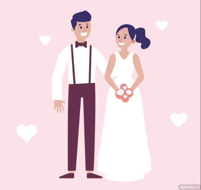 Free Wedding Couple Vector