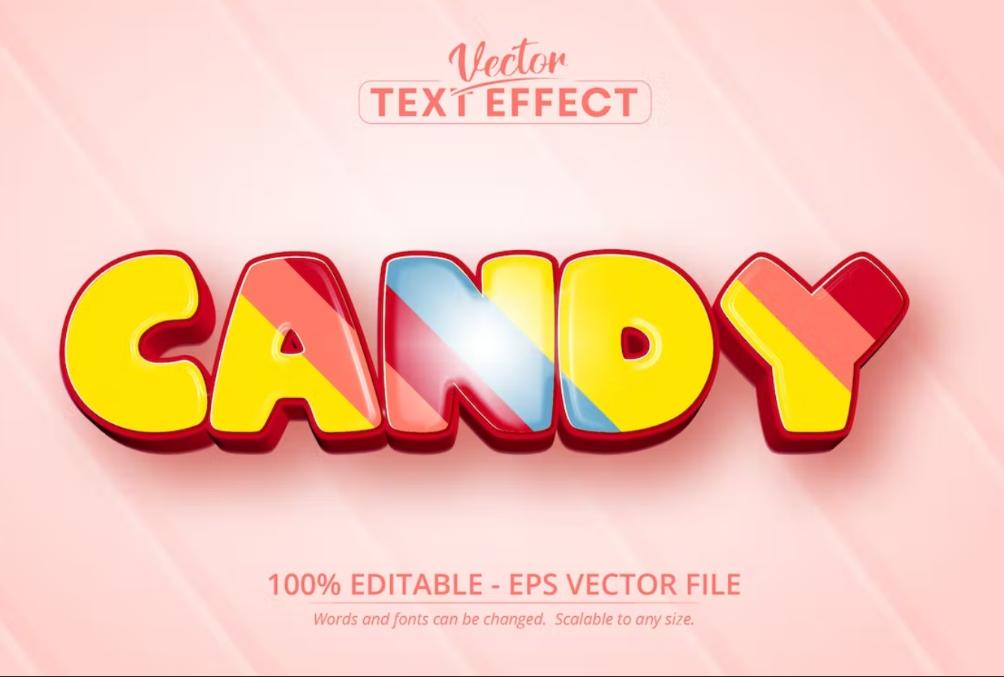 Fully Editable Colorful Text Effect
