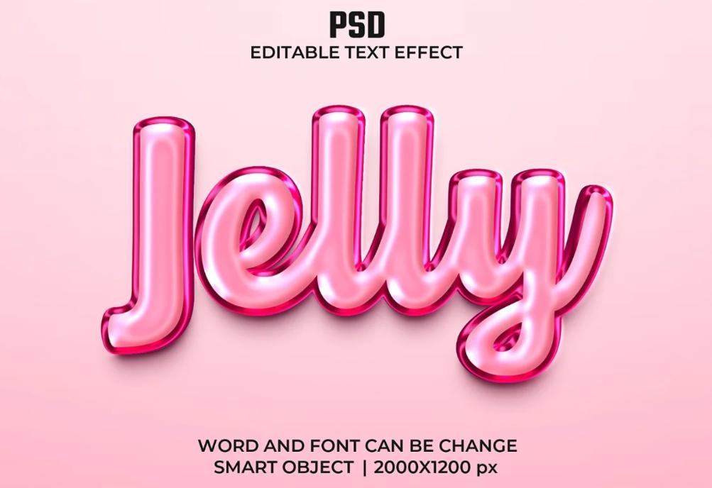 Fully Editable Jelly Text Effect