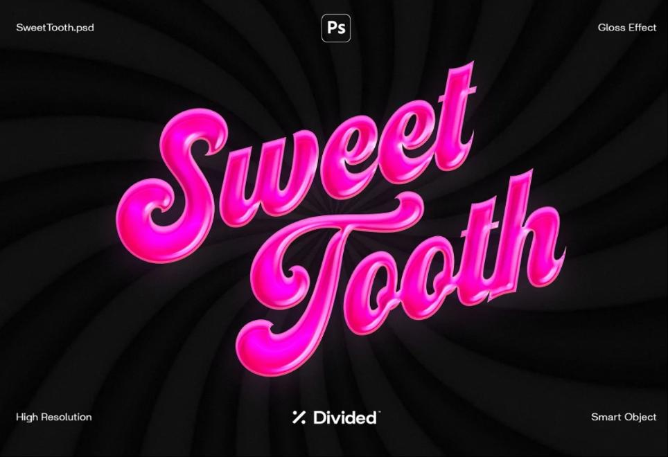 Glossy Sweet Text Effect