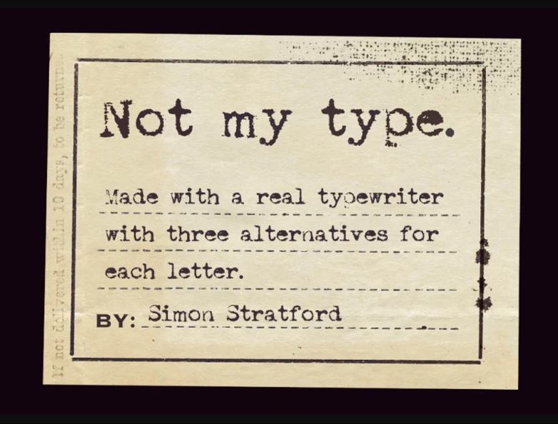 Grunge Typewriter Display Font