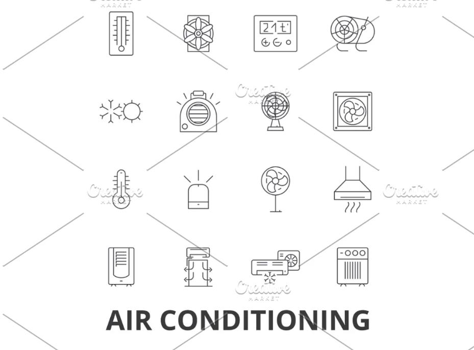 HVAC Icons Set