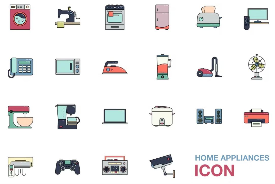 Home Appliance Icons Set