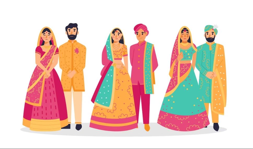 Indian Wedding Illustration Design