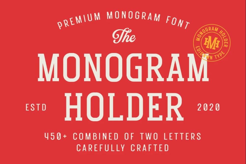 Monogram Packaging Lettering Typefaces
