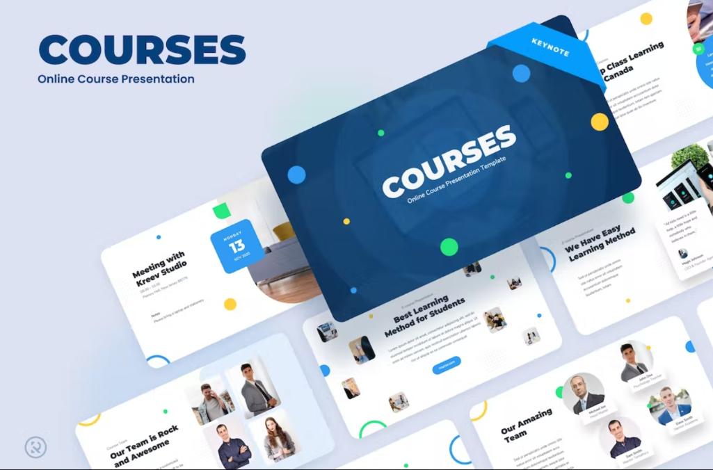 Online Courses Presentation Templates