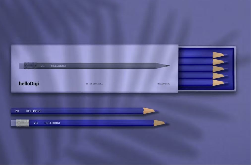 Pencil Branding Mockup PSD