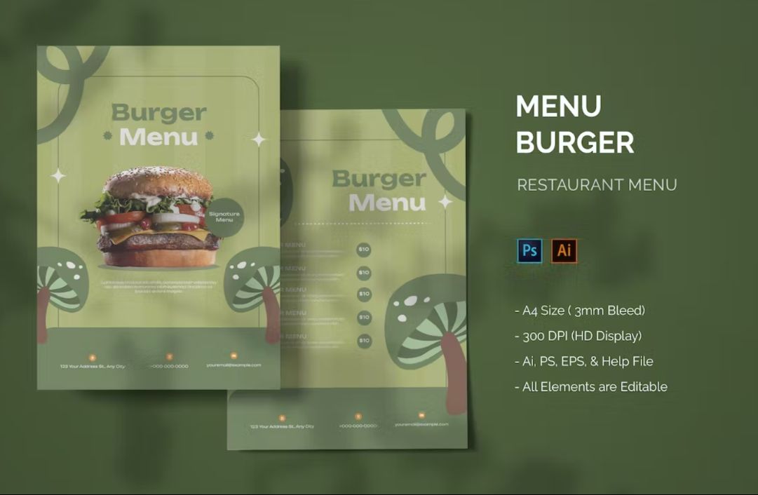 Print Ready Fast Food Menu