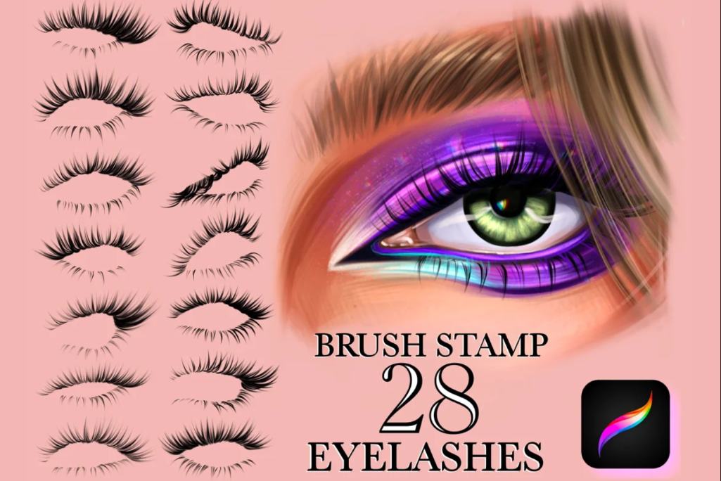 Procreate Eyelashes Brush Set