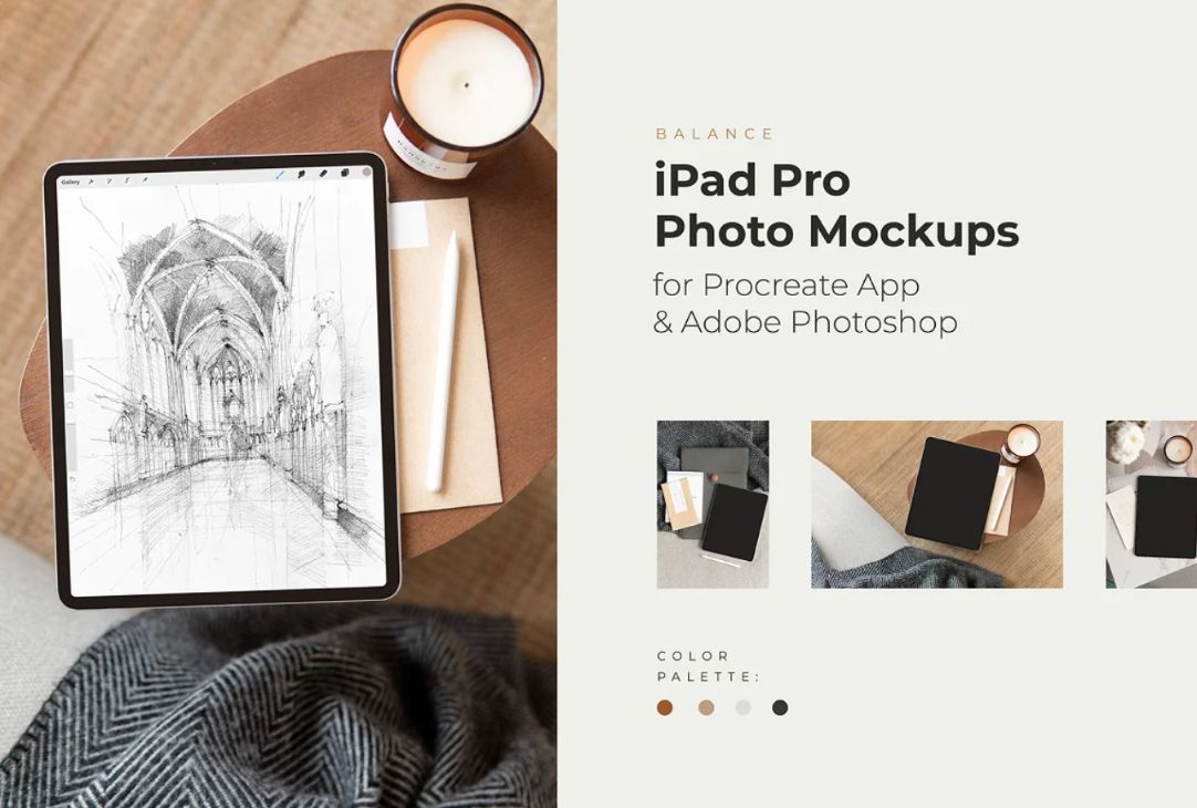 Realistic iPad Pro Photo Mockups