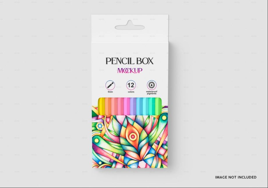 Realistic pencil Branding PSD