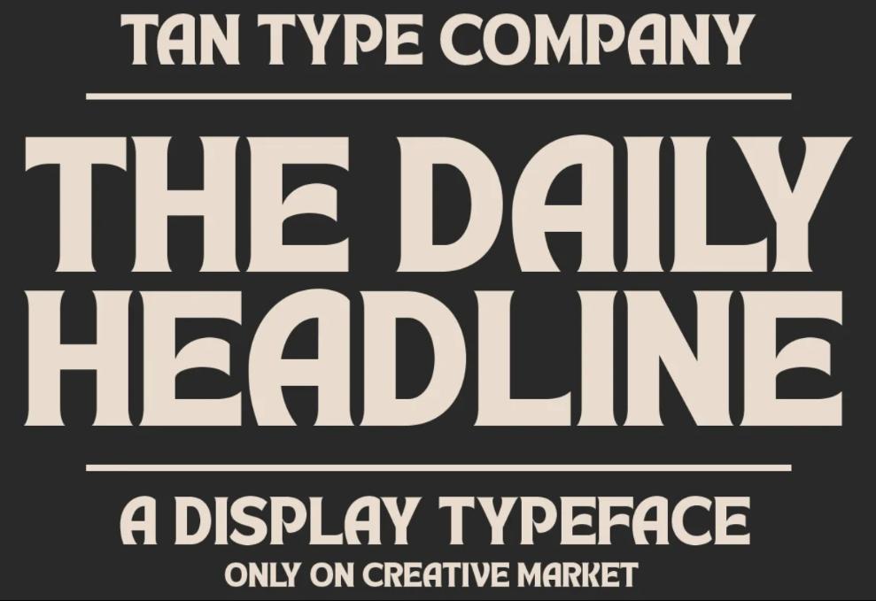 Retro Magazine Display Typeface