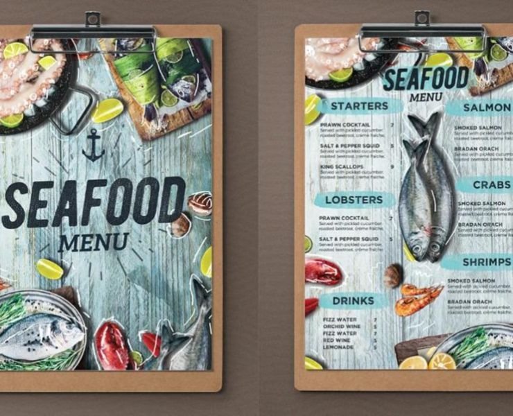 15+ Seafood Menu Template PSD Free Download