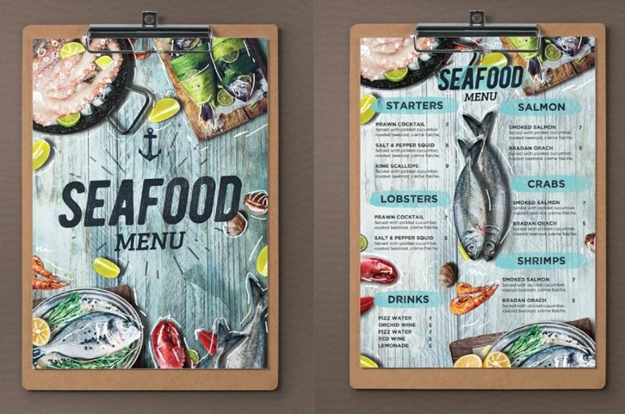 Rustic Seafood Menu Template