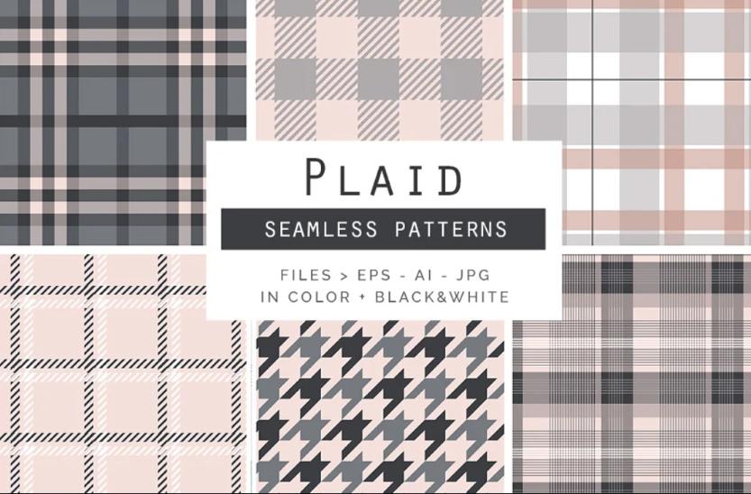 Seamless Plaid Patterns Set