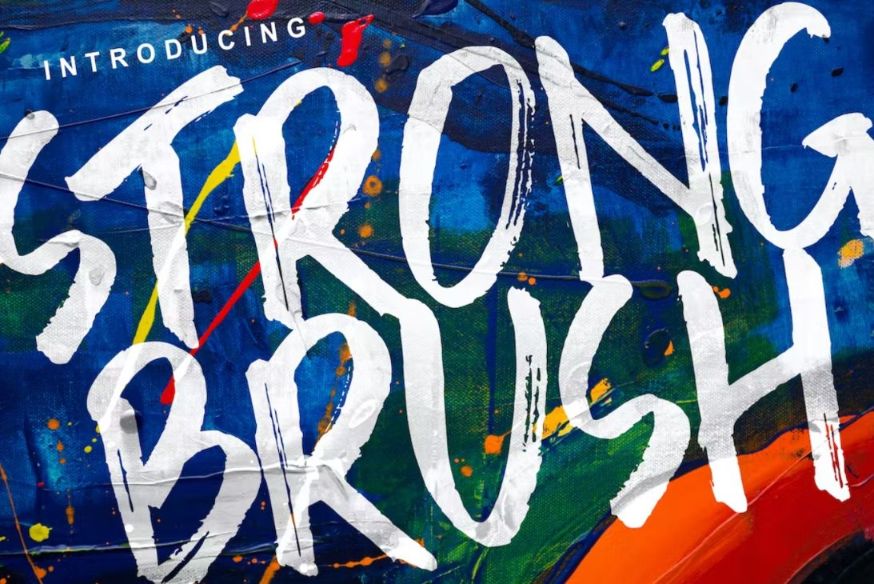 Strong Brush Display Typeface