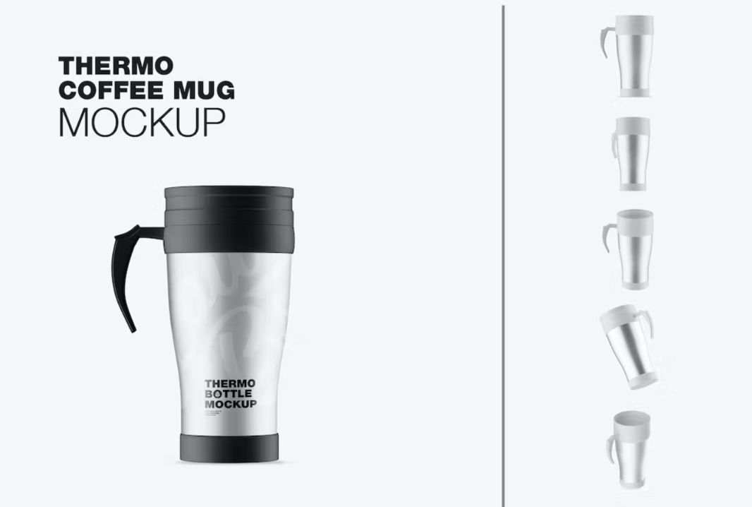 Thermo Coffee Mug Mockup PSD