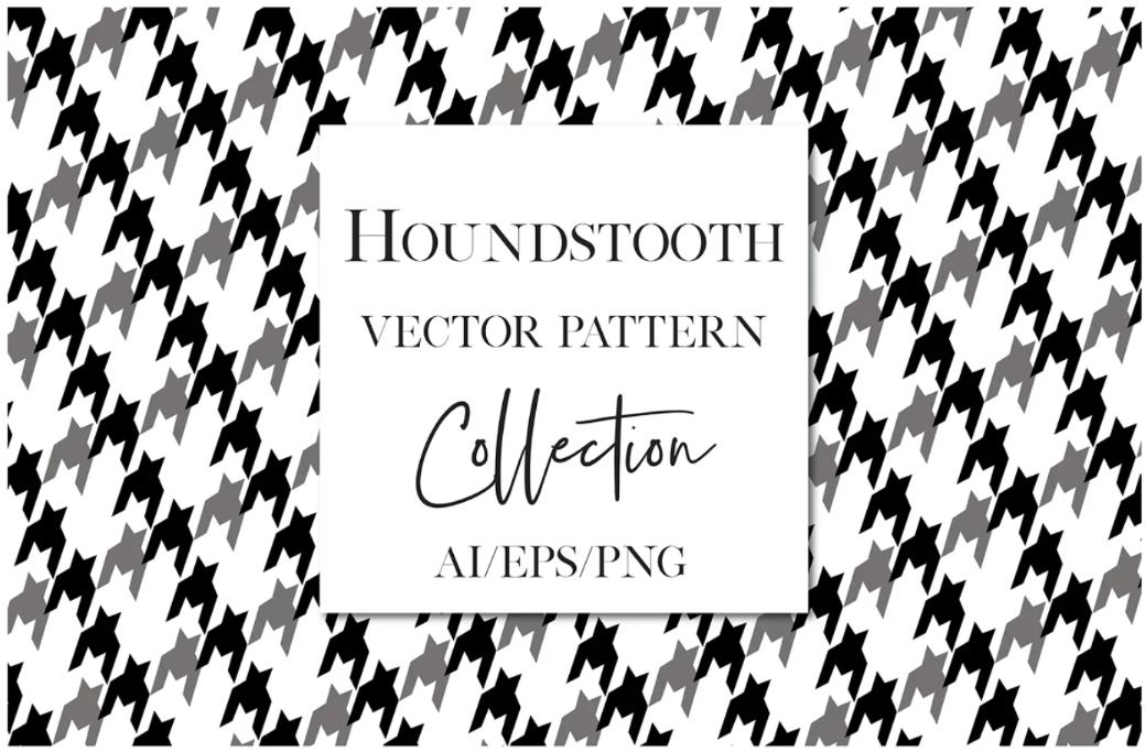 Vector Houndstooth Collection Set