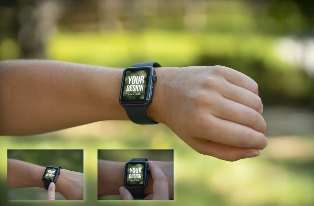 Watches on Hand Mockup PSD