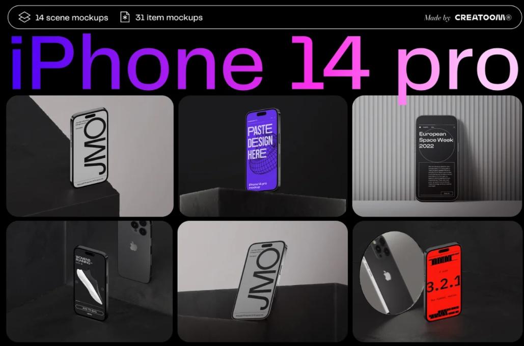 iPhone 14 Pro Mockups Set