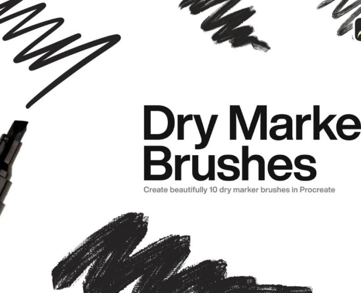 15+ Dry Marker Brushes Procreate Download