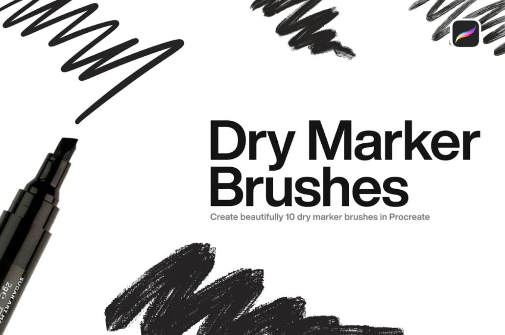 10 Procreate Dry Marker Brushes