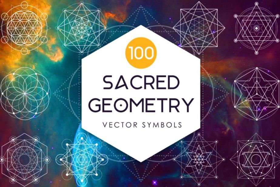 100 Sacred Geometrical Symbol Vectors