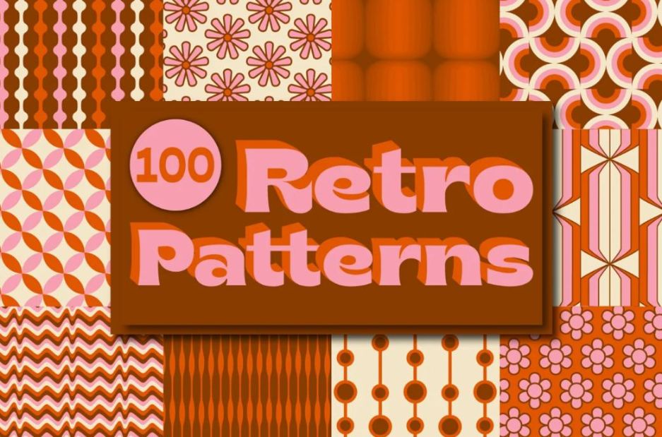 100 Unique Retro Pattern Designs