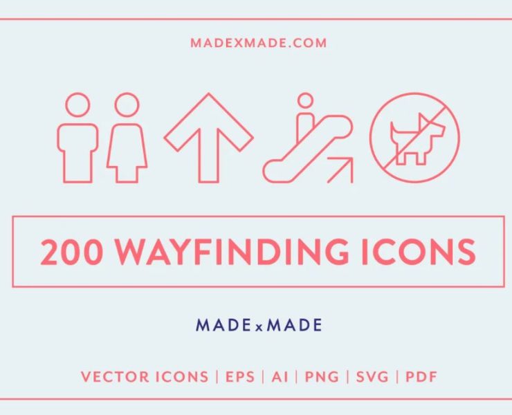 15+ Wayfinding Icons Ai EPS Free Download