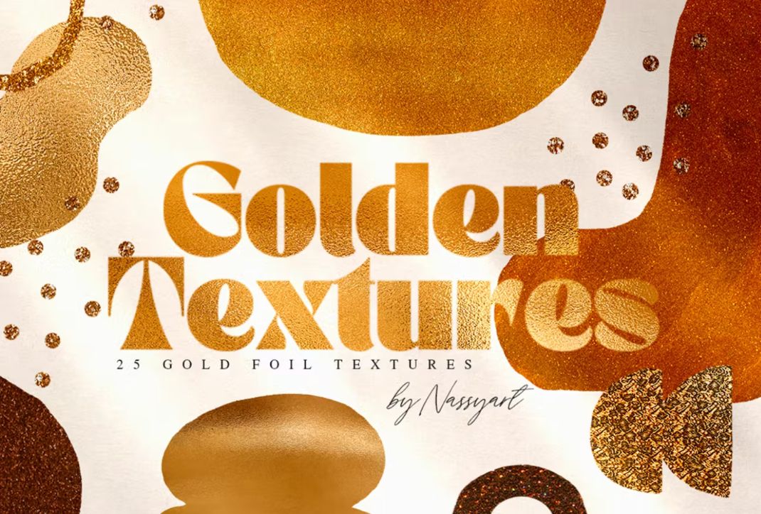 25 Glitter Foil Textures Set