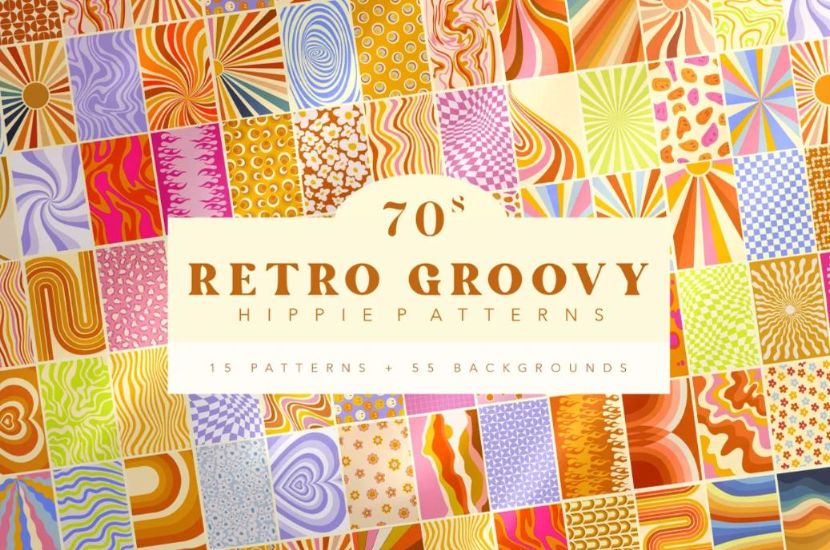 70s Retro Groovy patterns
