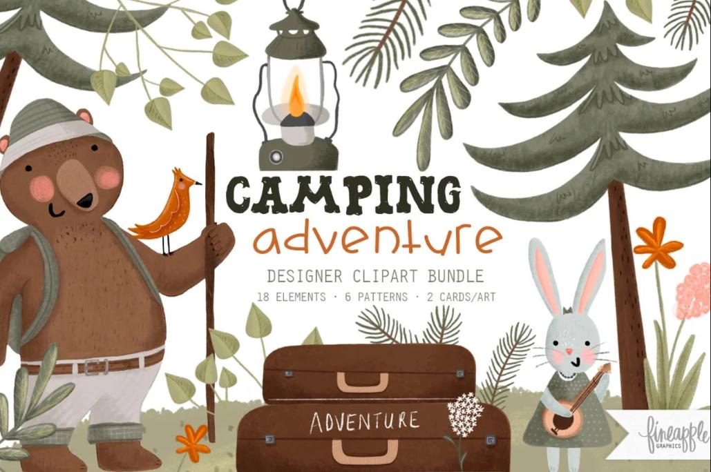 Camping Adventure Cliparts and Vectors