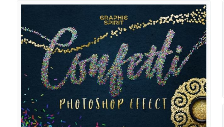 Colorful Confettic Photoshop Effect